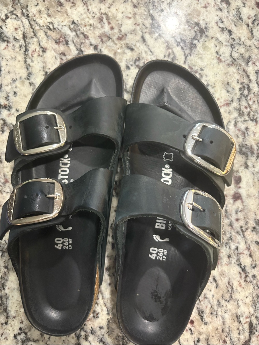 Birkenstock Black Double-Buckle Sandals